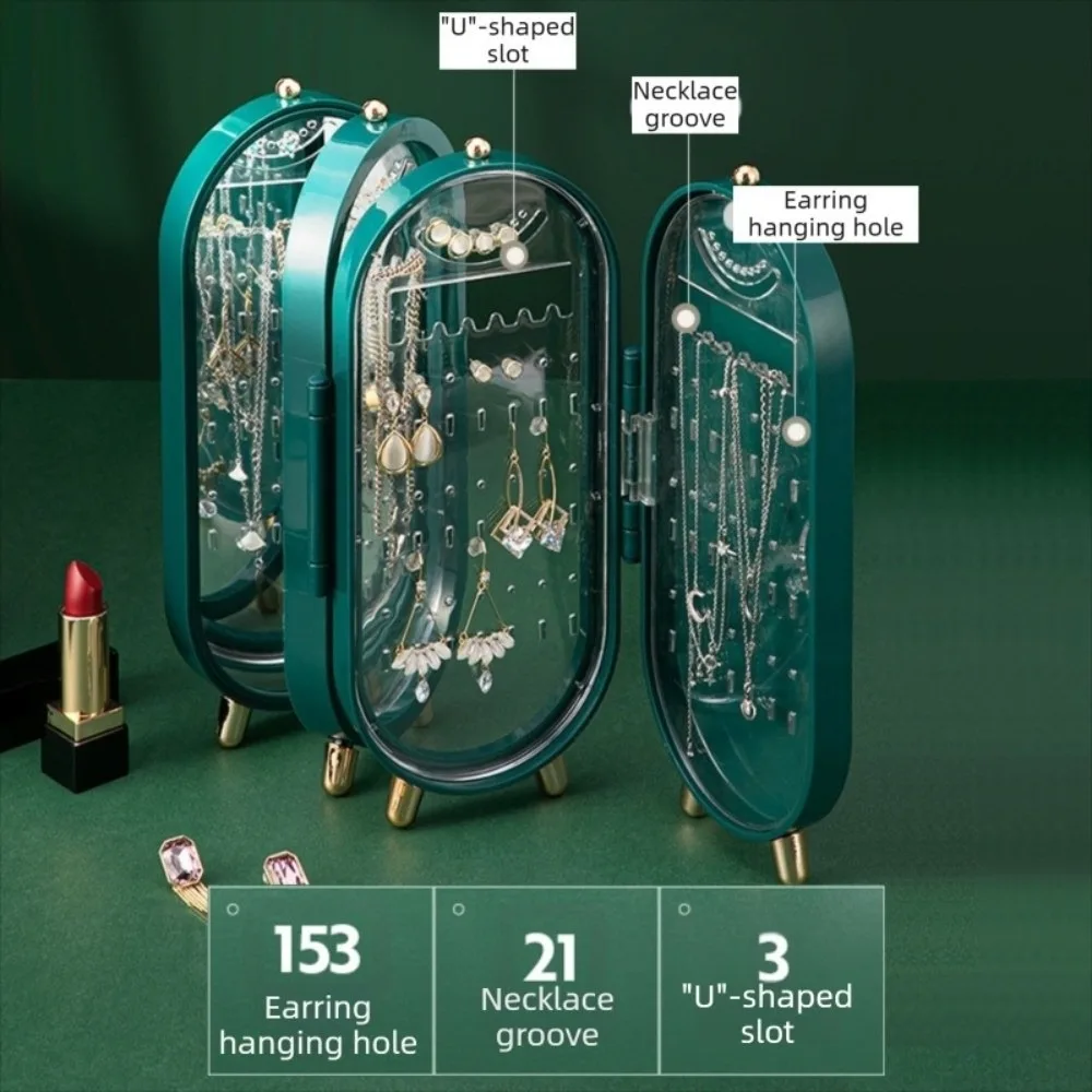

Элитная шкатулка для хранения ювелирных изделий, подставка для украшений, изысканная подарочная упаковка, складная коробка с зеркалом, демонстрационная подставка для ювелирных наборов