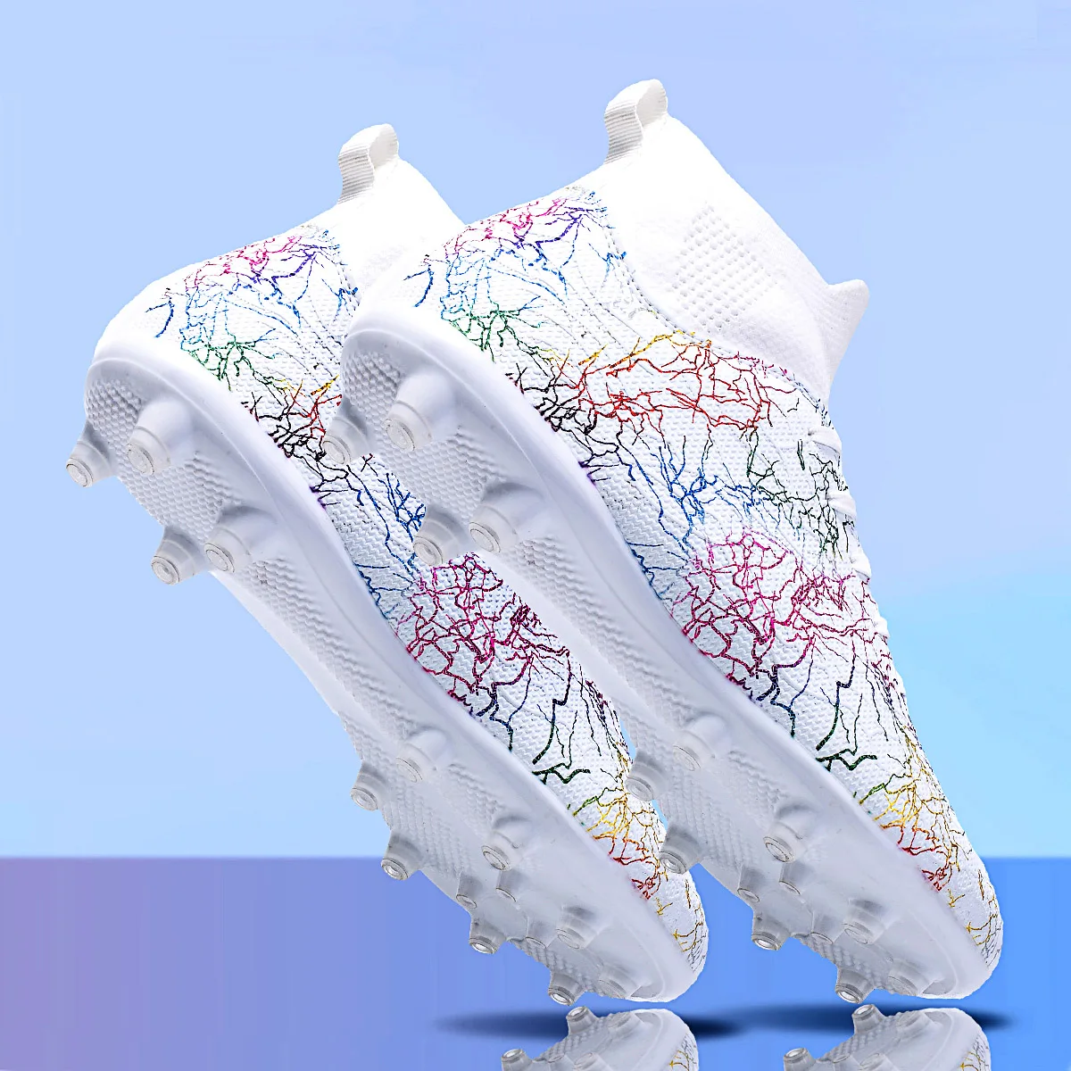 

Professional Men Sports Football Shoes FG/AG Long Nail Teenagers HighTops Non Slip Training Shoes Outdoors Durable Soccer Shoes