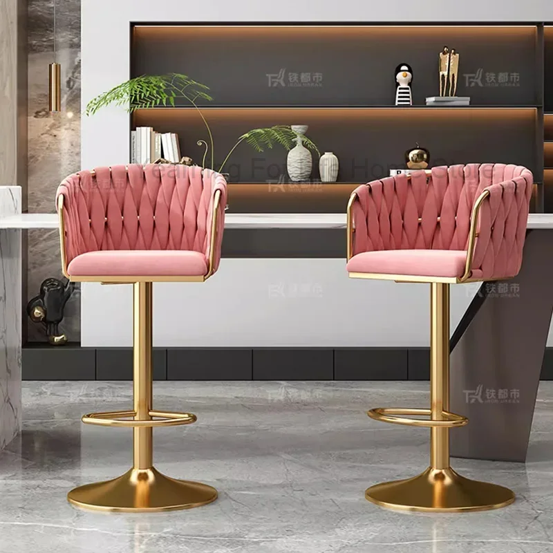 

Swivel High Design Bar Chairs Ergonomic Counter Island Interior Cafe Bar Chairs Modern Taburete Cocina Salon Furniture