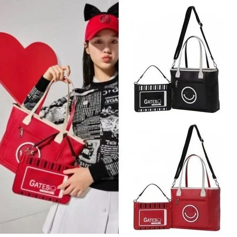 New Korean Style Golf Large Capacity Lightweight 2-in-1 Tote and Crossbody Bag Water-resistant Nylon Versatile Travel Unisex