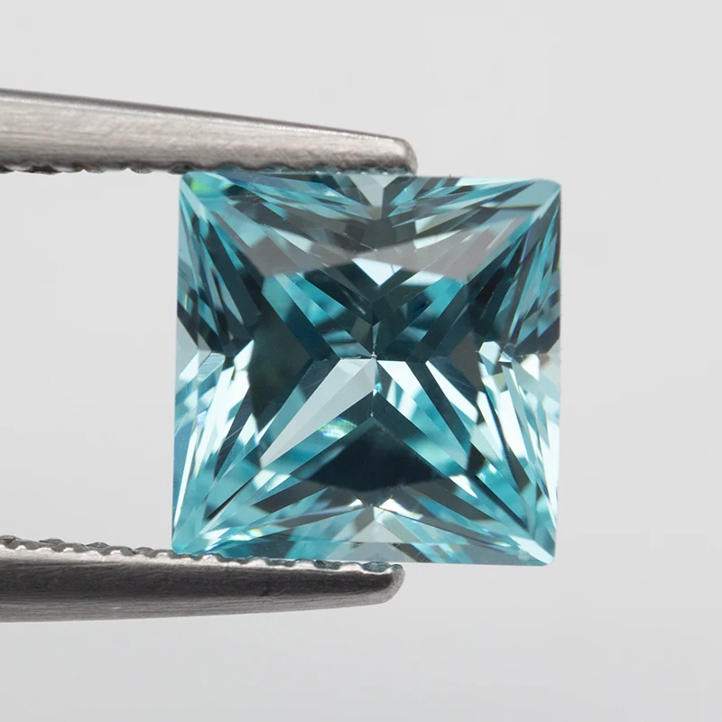 

Верхняя огранка принцессы, выращенный в лаборатории драгоценный камень Параиба, неоновый синий, свободные драгоценные камни с сертификатом AGL