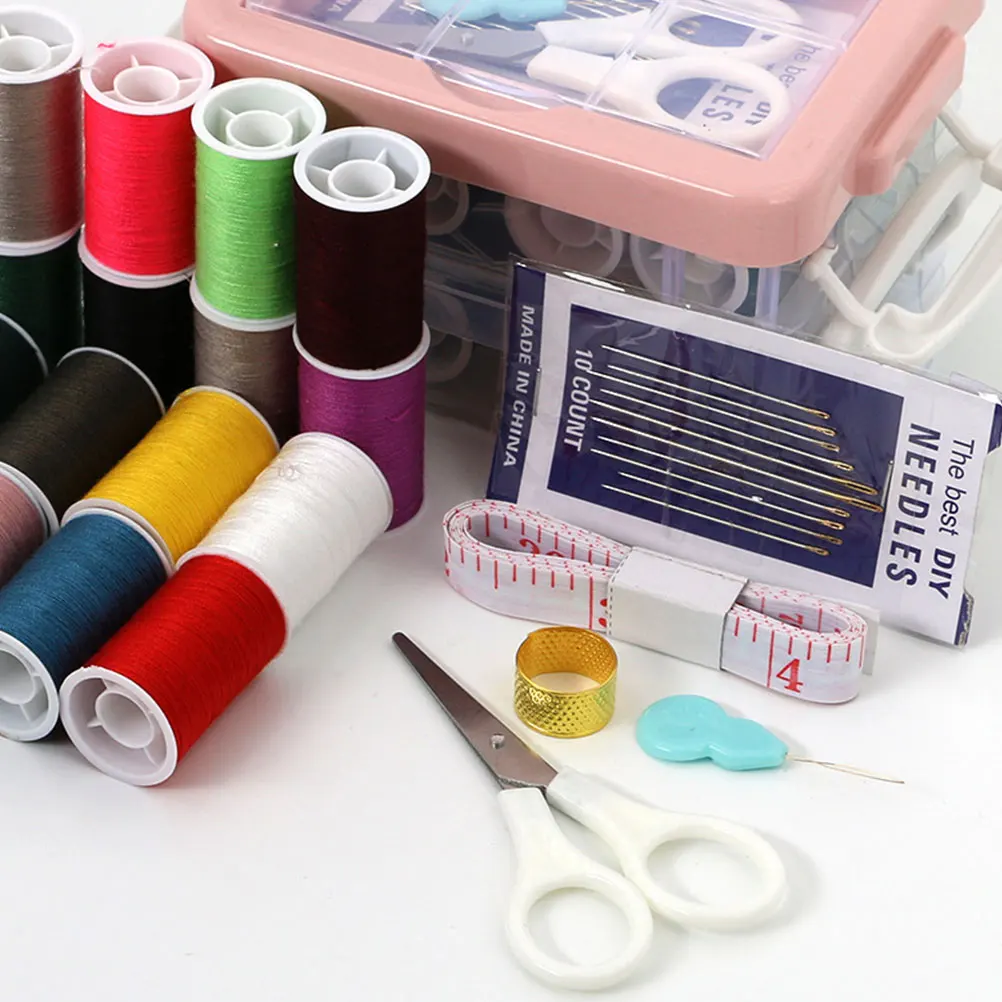 

1 Set Sewing Tools Box Multifunction Sewing Needle Thread Stitch Tools Sewing Accessories Set with Storage Box
