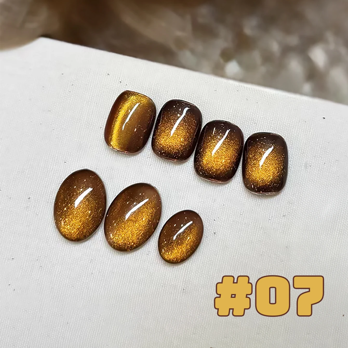 ยาทาเล็บเจลคริสตัลสีส้มประกายตาแมว 1 ชิ้น สำหรับฤดูใบไม้ร่วงและฤดูหนาว เหมาะสำหรับร้านทำเล็บและอุปกรณ์ทำเล็บ