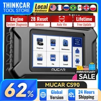 Escáner MUCAR CS90 OBD2, 28 servicios de reinicio, actualización gratuita de por vida, herramientas de diagnóstico de escaneo de motor profesional, lector de código automotriz