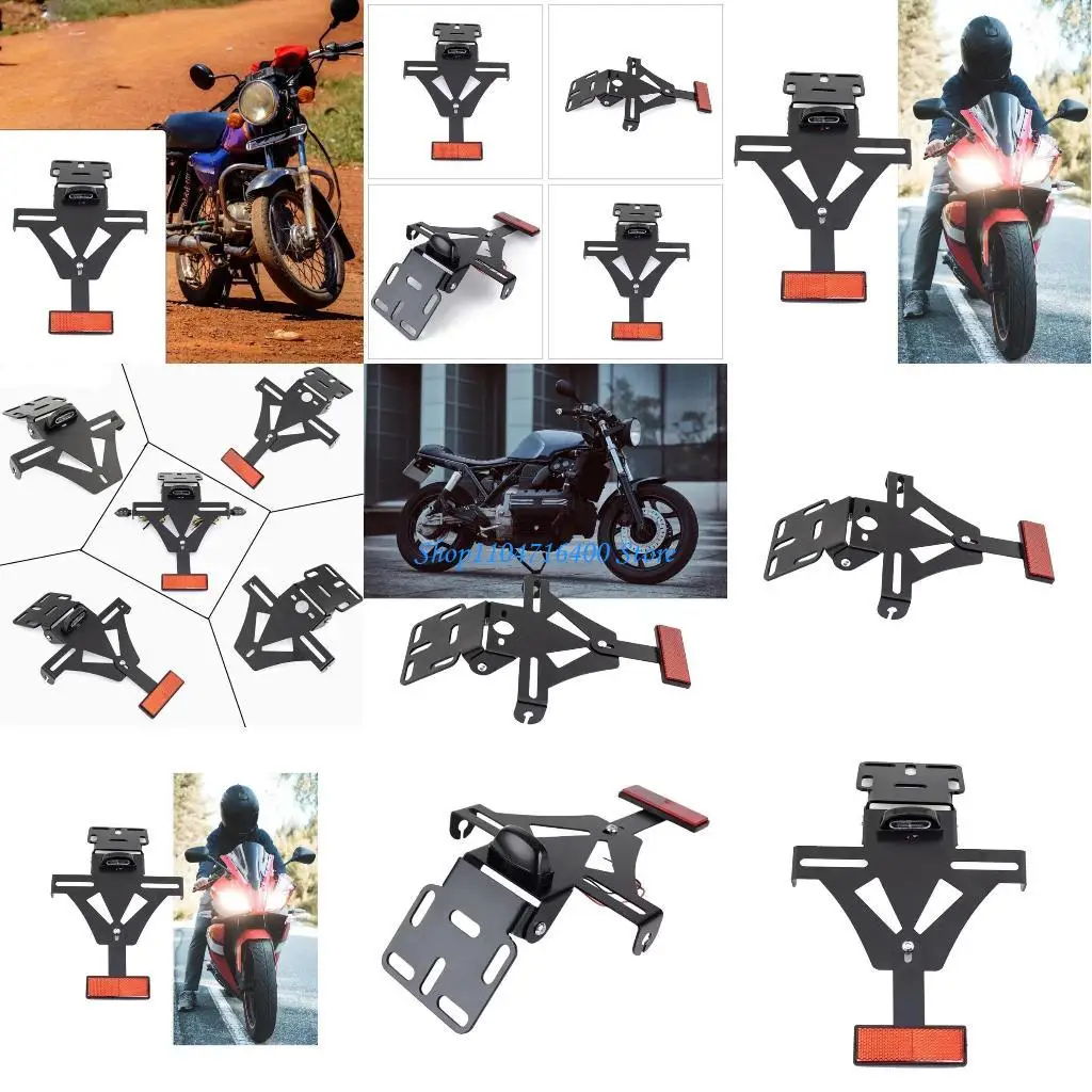 

y1gd Motorcycle LED Light Frame Bracket LED Light Holder License Plate Frame Holder