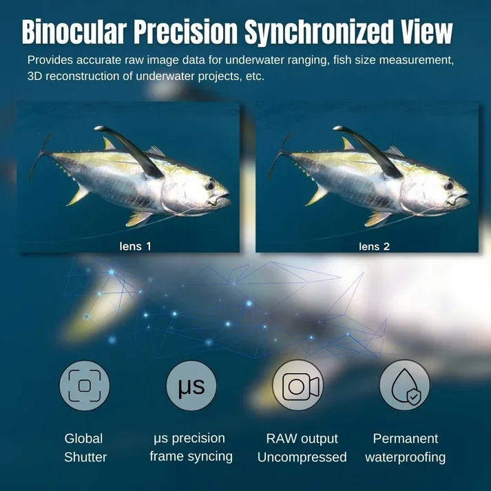 Image positioning underwater global exposure binocular industrial camera dimensional measurement, stereo measurement