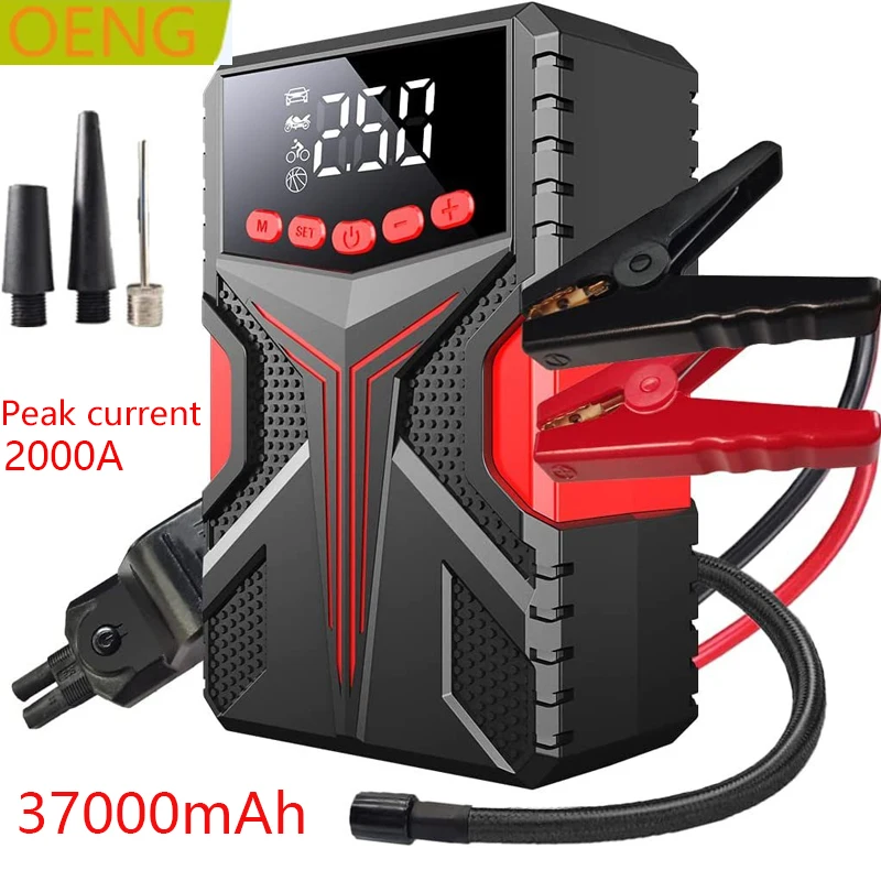 

OEMG 37000mAh Car Emergency Starting Power Supply 12V, Charging, Battery Backup, Gas Charging, Pump Integrated Machine, Igniter