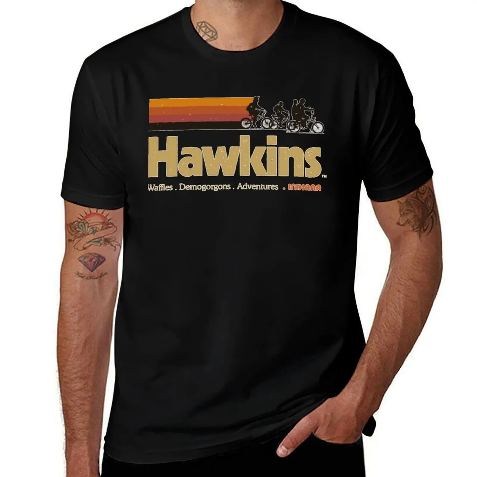

Visit Hawkins Indiana Vintage 80's TV Series T-Shirt t shirts for man graphic funny t shirt for man 100 percent cotton T-Shirt