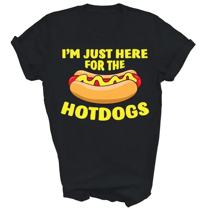 I'M Just Here For The Hotdogs Funny Hot Dog Lover T Shirt