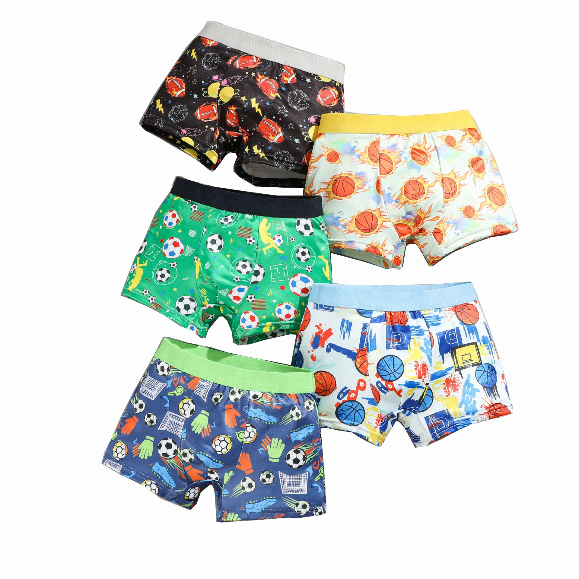 100 Packs Toddler Boys Boxers Multipack Trunk Underpants Kids Child Panties Footblall Car Graffiti Dinosaur Teenage Underwear
