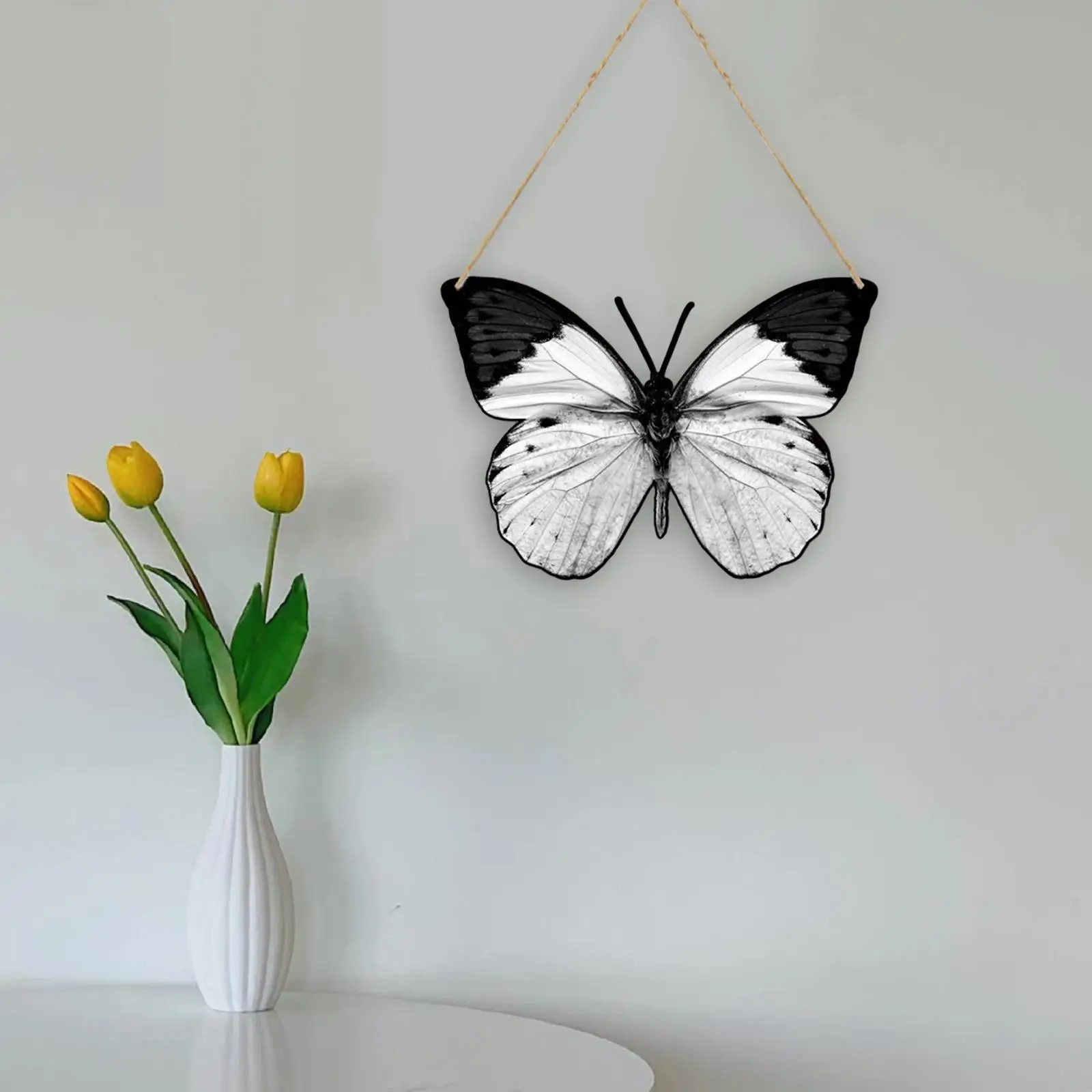 Butterfly Wall Decors Lawn Collectible Figurines Home Decors Patio Background Sculpture Park Wood Art Crafts Fence Door Hanging