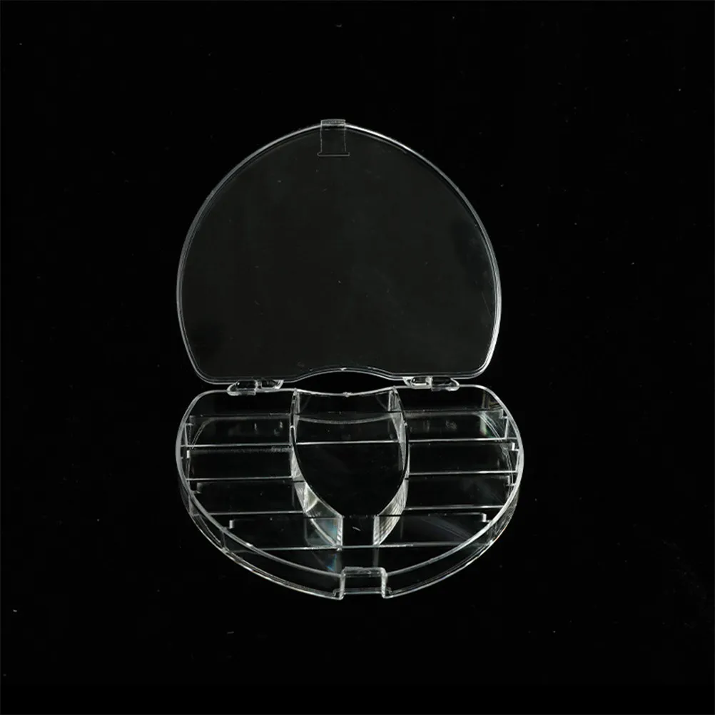 

Прозрачная пластиковая коробка-сердечко: прочный органайзер для украшений, компактный контейнер для хранения бусин и мелких деталей, прозрачный контейнер с отделениями