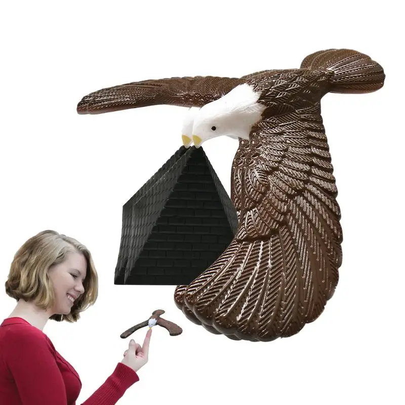 Balancing Eagle Bird Toy Novelty Eagle Trick Funny Desktop Balance Eagle Educational Party Trick With Pyramid For Girls Boys