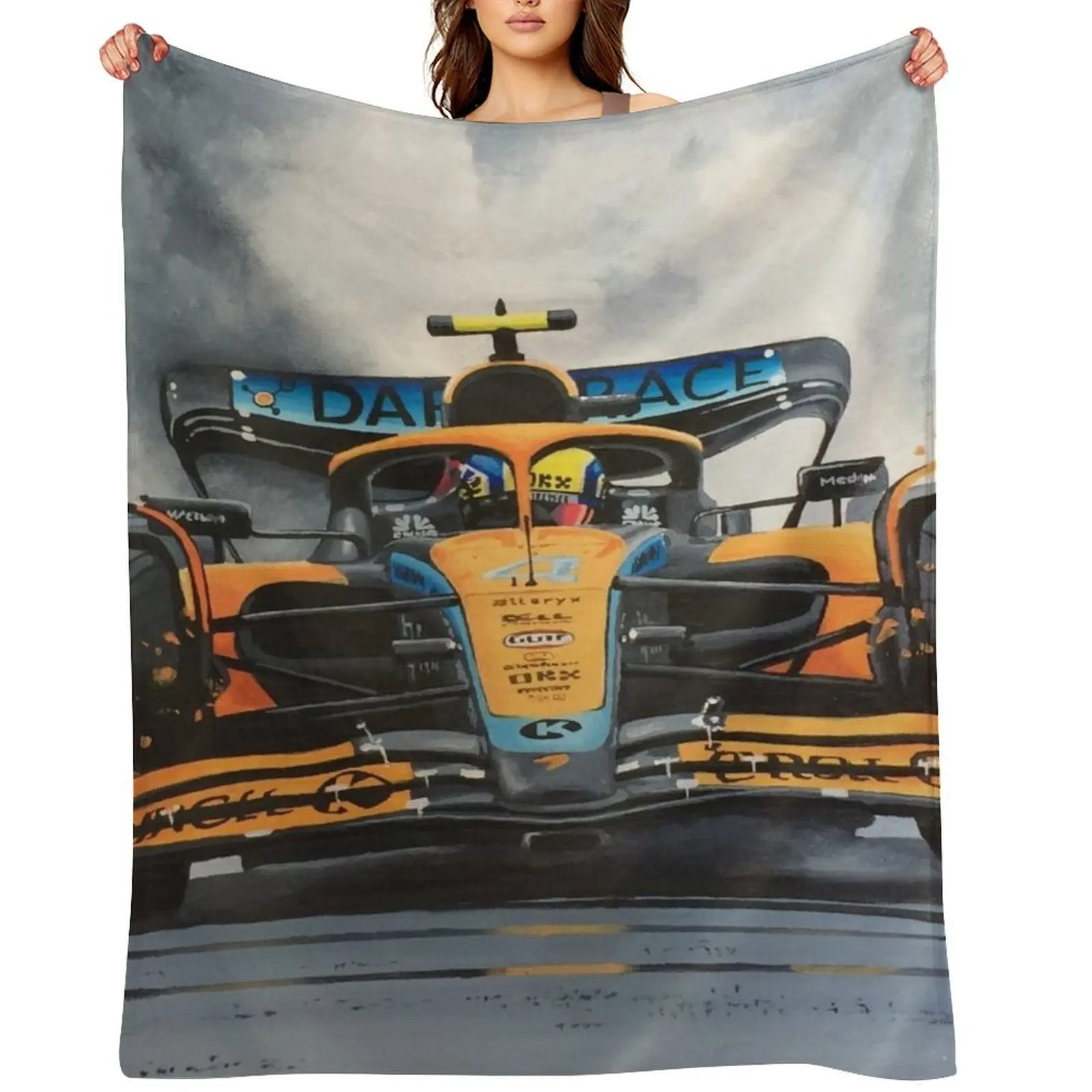 

LANDO NORRIS Throw Blanket Furry Soft Hairys Kid'S Blankets