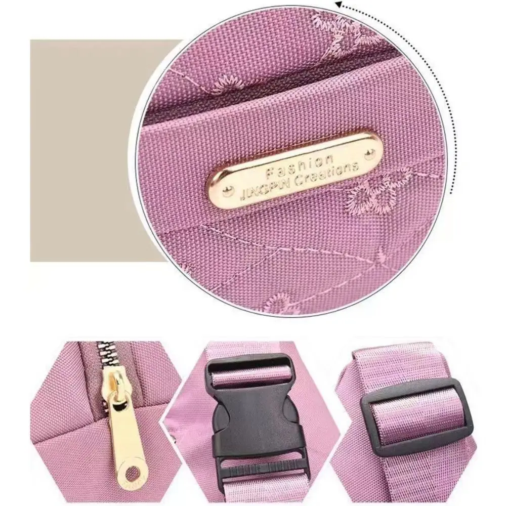 

Casual Oxford Cloth Waist Bag Multifunctional 6 Colors Waist Packs Multi-compartment Purse Mobile Phone Bag Unisex