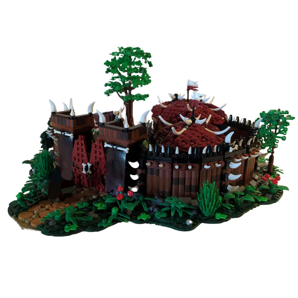 3214PCS MOC Foresta primitiva Orco Tribe Modello di edificio Blocchi di costruzione FAI DA TE Assemblaggio modulare Giocattolo per bambini Regalo di compleanno del ragazzo