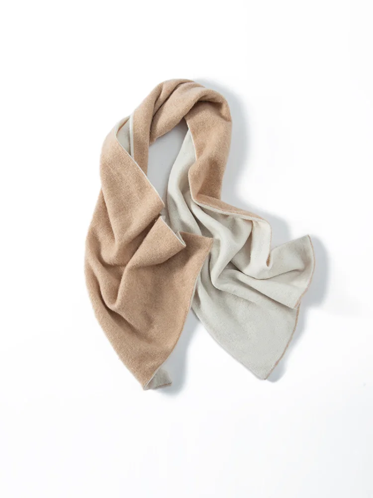 

Осень-зима модный женский 100% кашемировый вязаный шарф двусторонний теплый японский стиль женский изящный мягкий кашемировый шарф