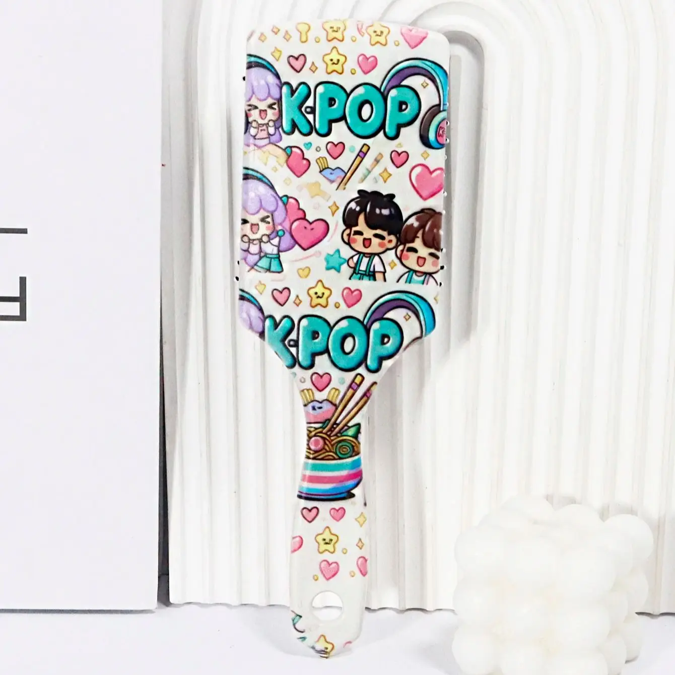 مشط وسادة هوائية على شكل موجة كورية من K-pop، طباعة Kpop لطيفة، مناسب لتقديم الهدايا، خاص للشعر المستعار الحقيقي #3