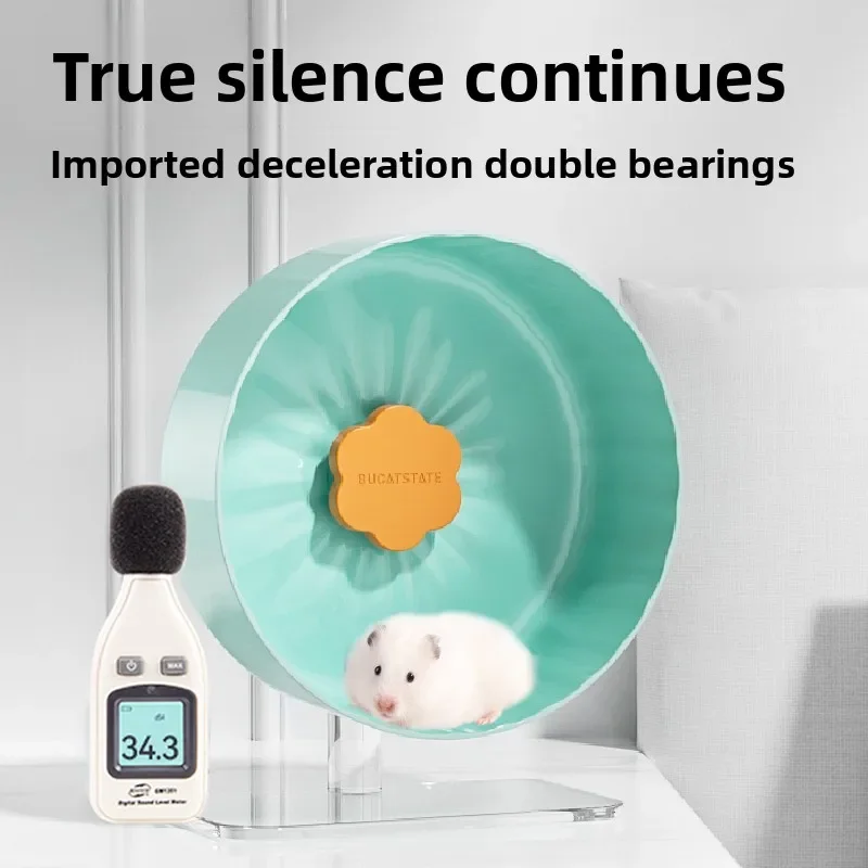 ‌Hamster Silent Exercise Wheel, Candy-Colored Transparent Running Ball, Dwarf Hamster Playground Decor, Escape-Proof Chew Toy