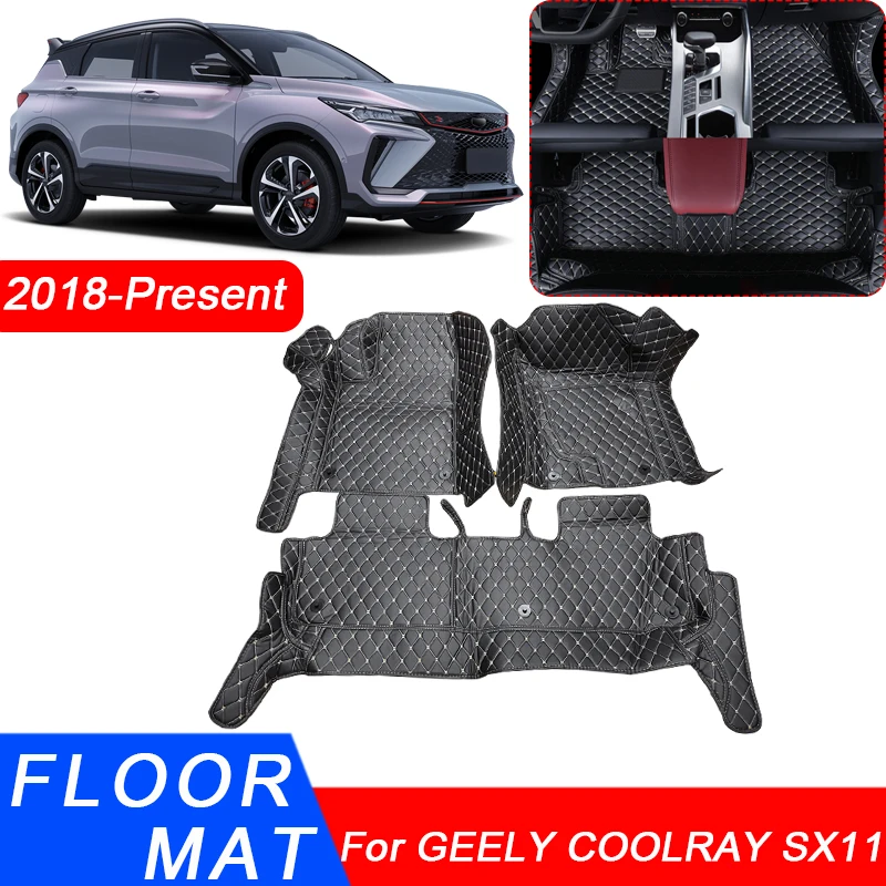 3D Full Surround Car Floor Mat Protective Liner Foot Pads Carpet PU Leather Waterproof AccessoryFor GEELY COOLRAY SX11 2018-2025