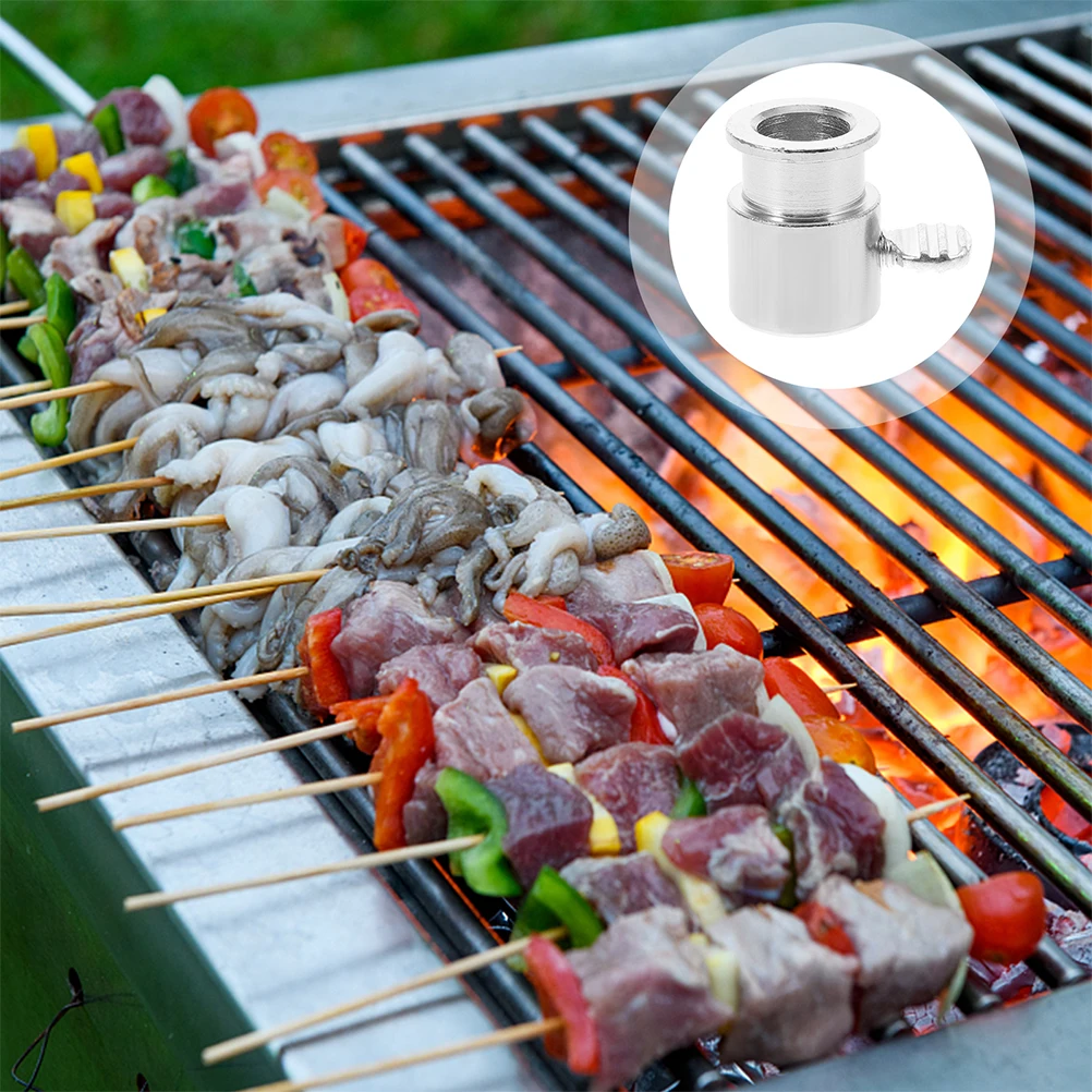 

5pcs Electric Bbq Limit Sleeve Rotating Spit Fork Grill Tool Set For Meat Roasting Durable Reusable Stable Easy Cleaning Outdoor