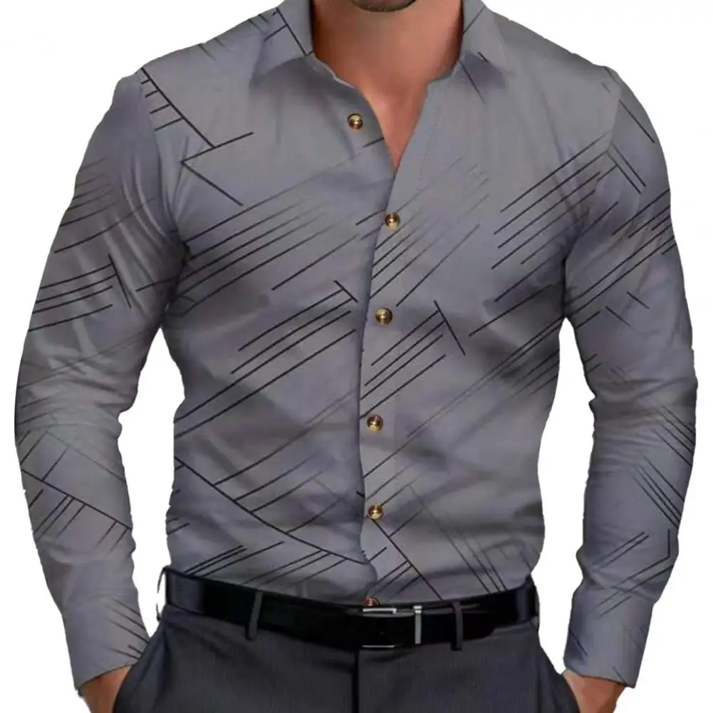  Atasan Pria Lengan Panjang Motif Garis Kasual untuk Musim Gugur, Tipis, Santai, Gaya Jepang, Cocok untuk Rapat Bisnis