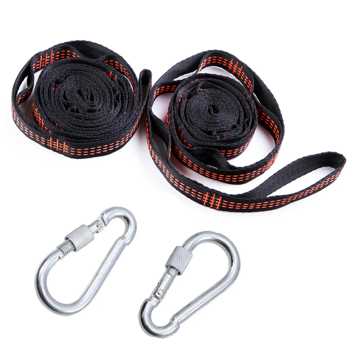 

2pcs Heavy Duty High Load-Bearing Hammock Straps Durable Tree Hanging Strap Camping Outdoor Swing Foldable Strong Nylon Rope
