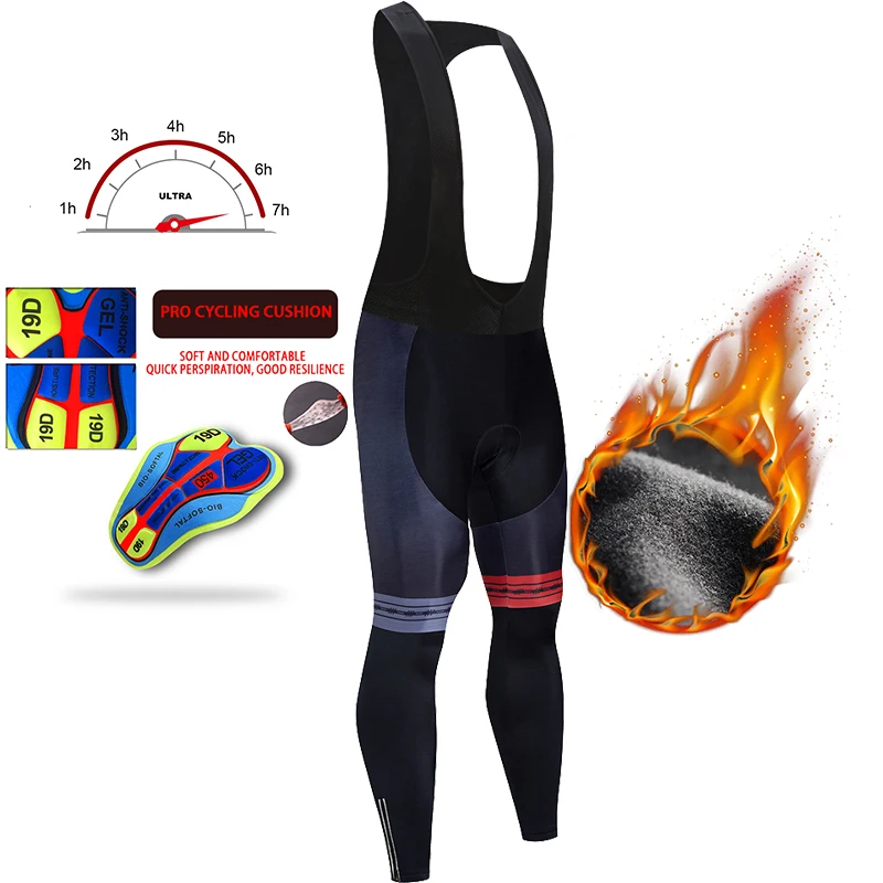 

2026 Pro Team Man Cycling Trousers Winter Thermal Mountain Bike Pants Bicycle Tights Coolmax 19D Gel Pad Keep Warm Pants