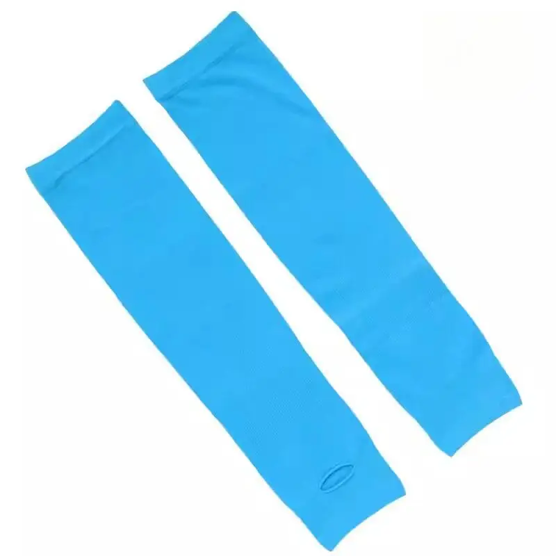 Summer Ice Silk Running Gloves Men's Arm Protector Sleeve Covers for Outdoor Cyclists UV Protection Lightweight Breathable