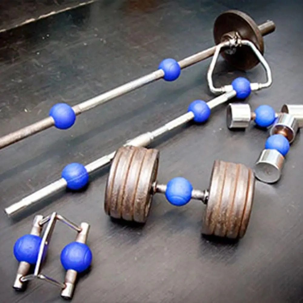 

1 Pair Reduce Palm Pressure Barbell Grip Ball Weightlifting Anti-scratch Silicone Dumbbell Grip Dedicated Portable