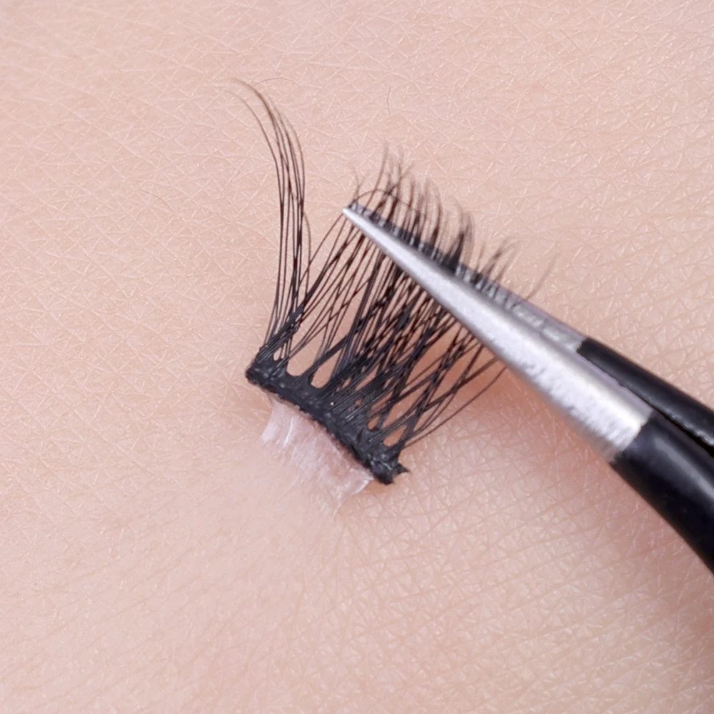 Wieder verwendbarer transparenter schwarzer Wimpern klebestreifen selbst klebende falsche Wimpern hypo allergene Wimpern verlängerung liefert Make-up-Werkzeug