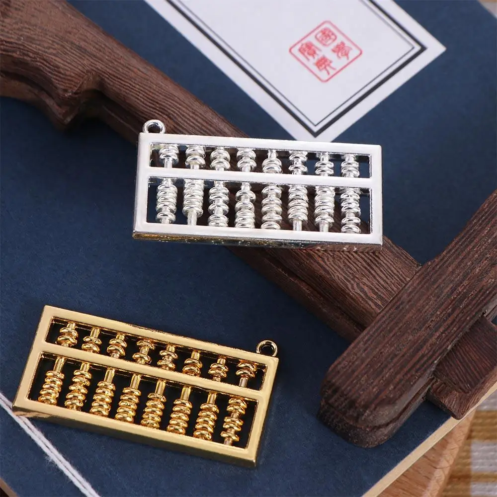 Easy to Use Good Luck Alloy Abacus Ornament Handicraft Mini Abacus Keychain Accessories Movable Ruyi Abacus Craft Ornament Gifts