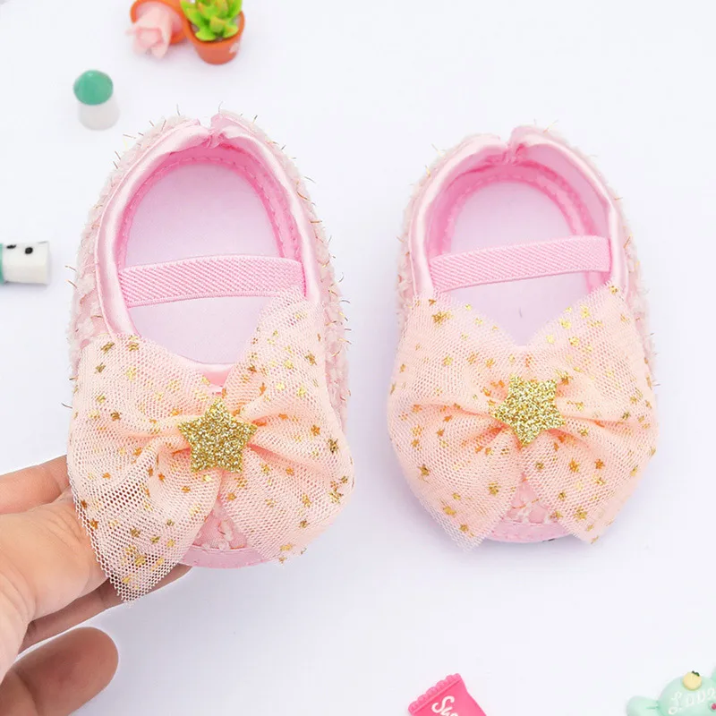 

0-1Year Baby Princess Shoes Newborn Prewalkers Soft Soled Cloth Shoes Lightweight Girls Learning Walking Shoes Children Footwear