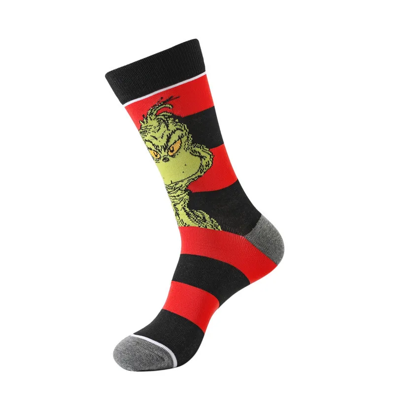 2024New Four Seasons Anime Cartoon Popular Trendy Socks Men\'s Socks Grinch Ins Personalized Creative Socks