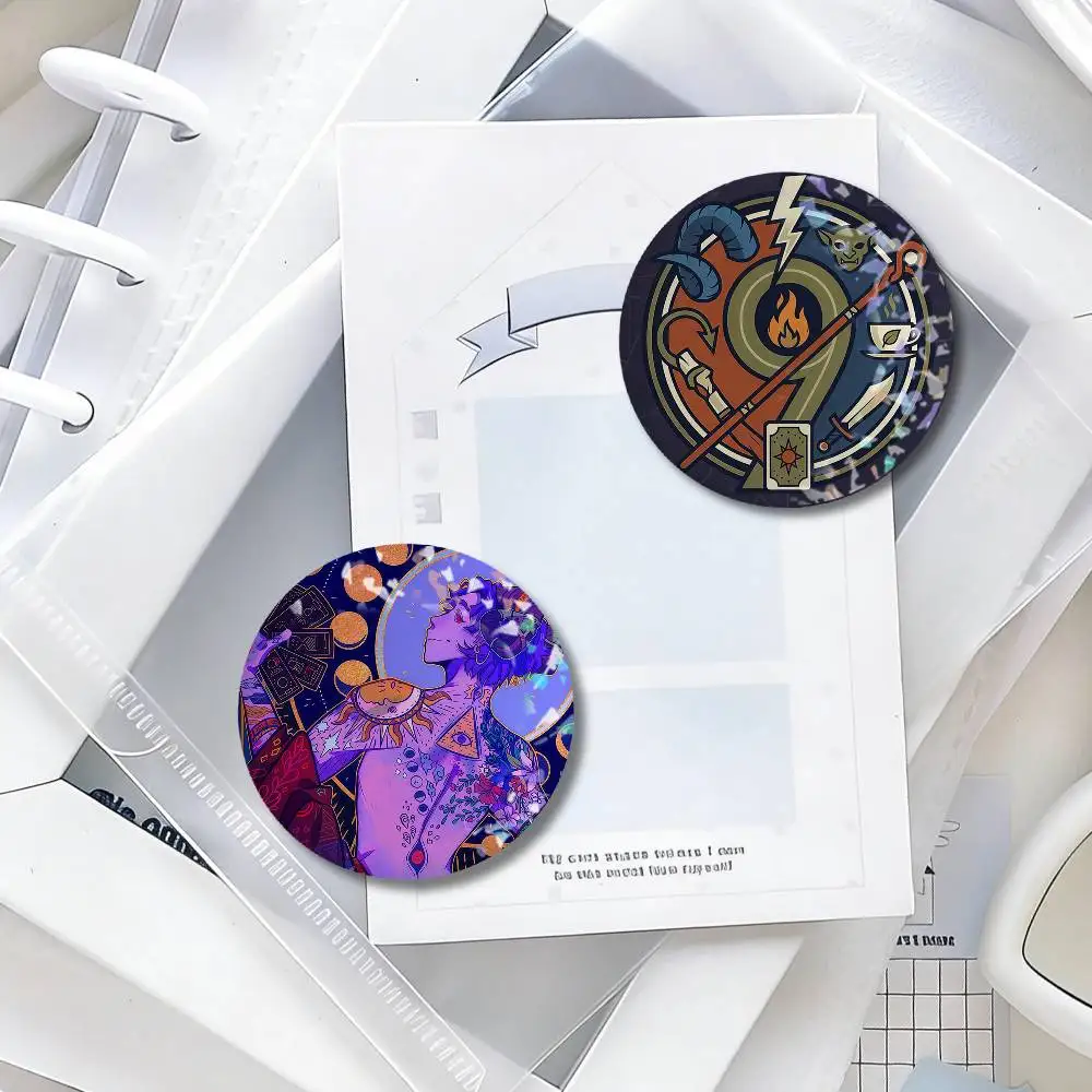 Anime The M-Mighty Nein Mollymauk Tealeaf Laser Badge Creative Brooches Backpack Accessories Make Great Gifts For Friends