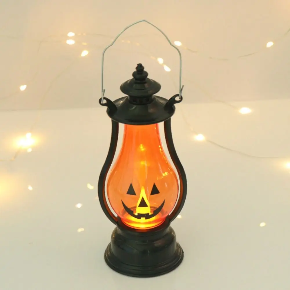Creative Light Hanging LED Pumpkin Lantern Glowing Expression Ghost Lantern Cartoon Luminous Small Oil Lamp