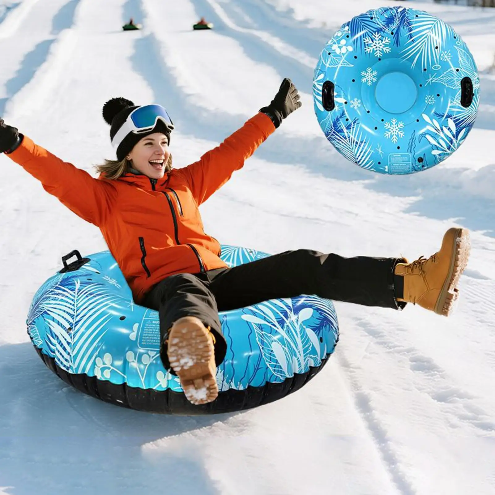 أنابيب الثلج للتزلج سميكة مقاومة البرد نفخ الأطفال أنبوب الثلج للتزلج لحديقة ملعب الفناء الخلفي #2