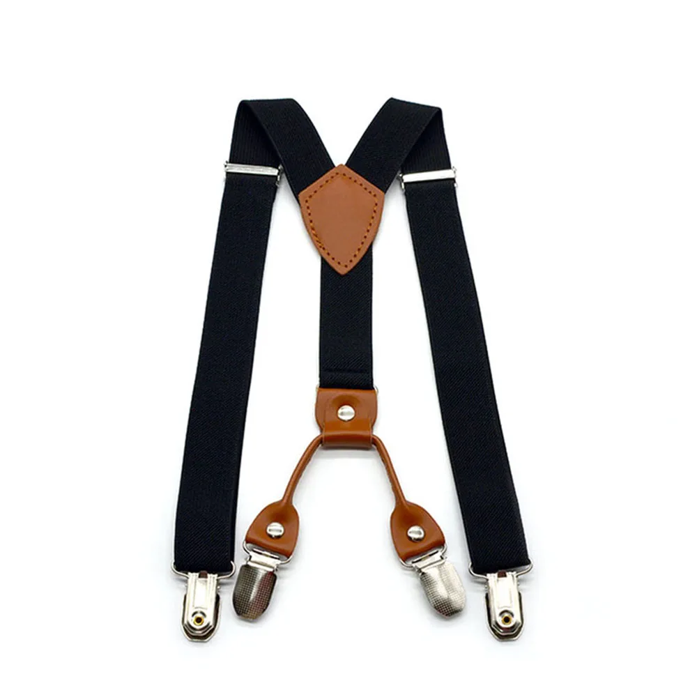 Kids Children Adjustable Suspenders Braces Clip-on Elastic For Boys Girls