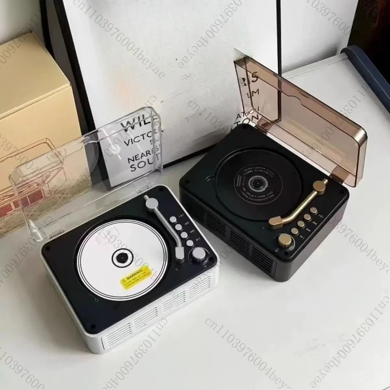 Multifunctional Retro CD Player Portable Bluetooth Speaker High Fidelity Stereo Album Player