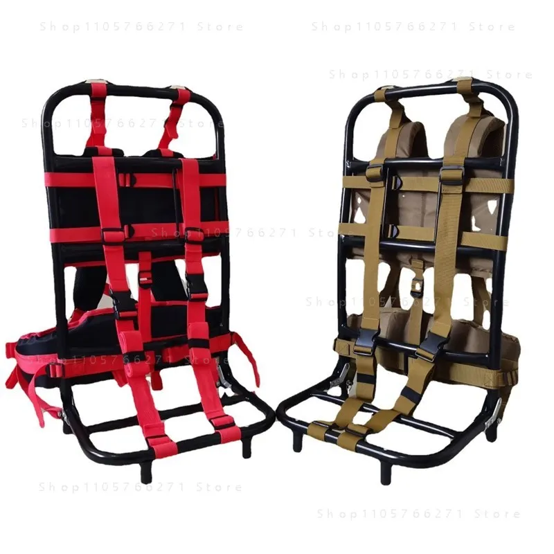 Aluminum alloy heavy load carrying portable folding backpack outer frame