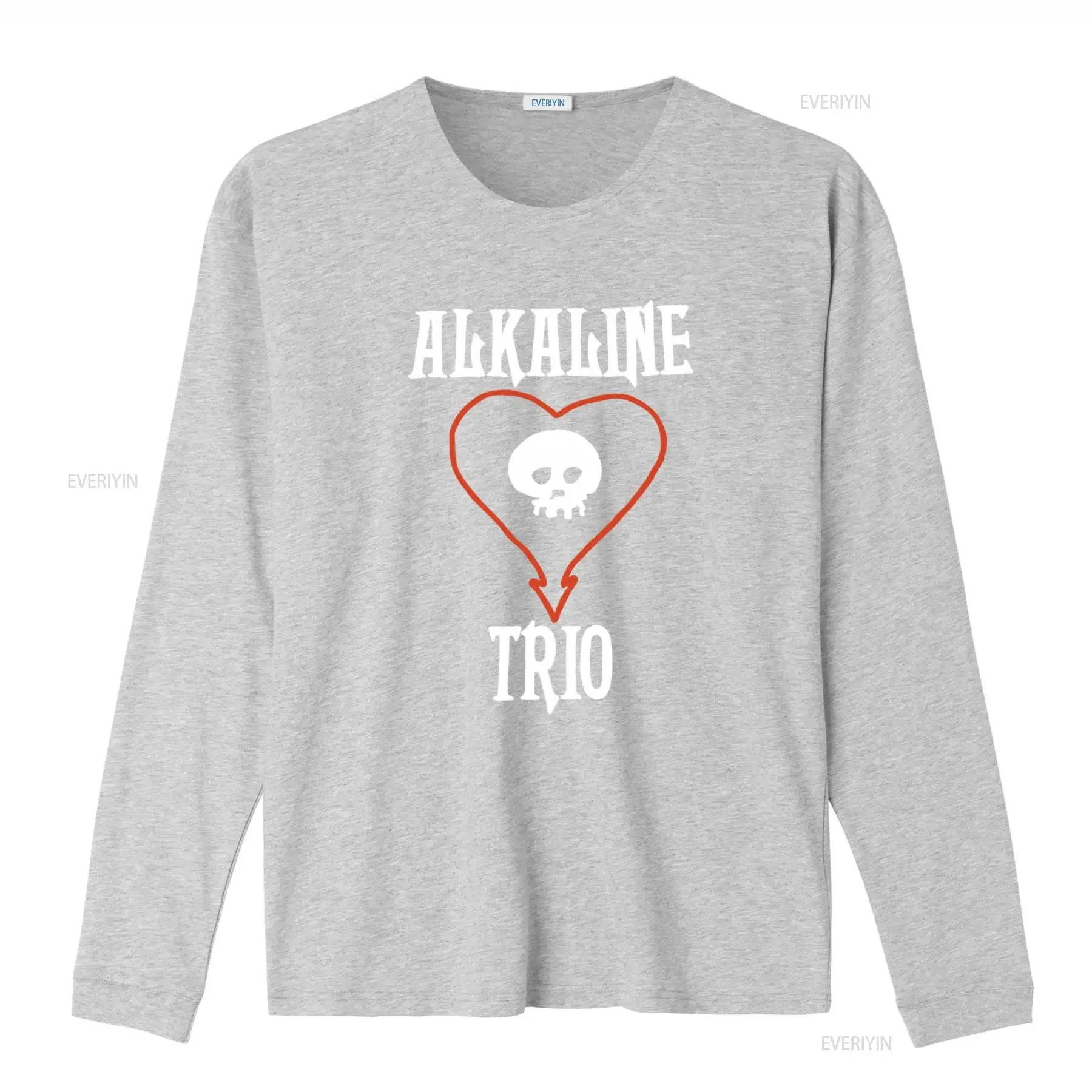 ALKALINE TRIO CLASSIC RED SKULL DESIGN LADIES SKINNY T SHIRT NEW OFFICIAL CRIMSON TEE vintage Washed fashion Unisex streetwear view 4