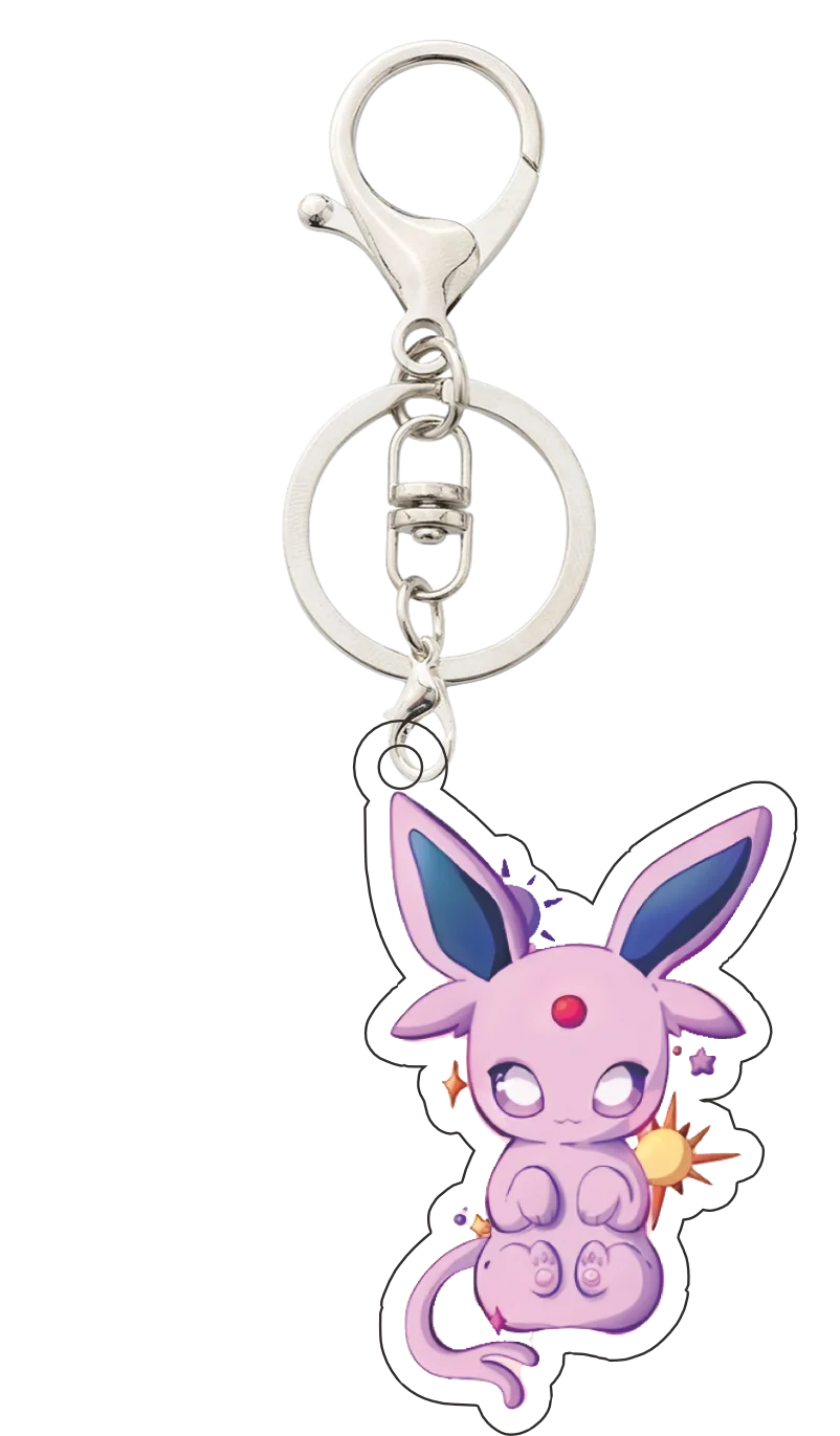 Eeveelution Acrylic Keychain Set - Glaceon Flareon Vaporeon Sylveon Umbreon Espeon Jolteon Leafeon Mobile Phone Bag Pendant Anim