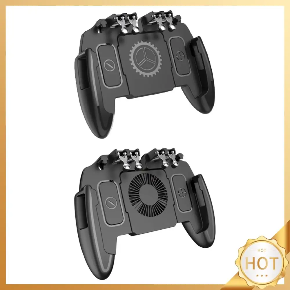 Gaming Button Trigger Gamepad Mobile Shooting Lightweight Game Playing with Cooling Fan 6 Finger Elements for PUBG