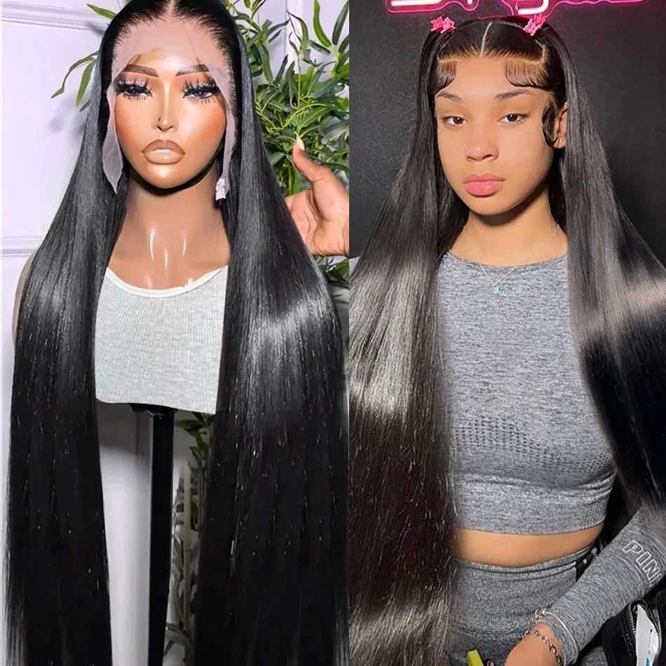 Straight Lace Front Wigs Human Hair 30 40 Inch 13x4 13x6 Hd Lace Frontal Wig Pre Plucked With Baby Hair Glueless Wigs For Women