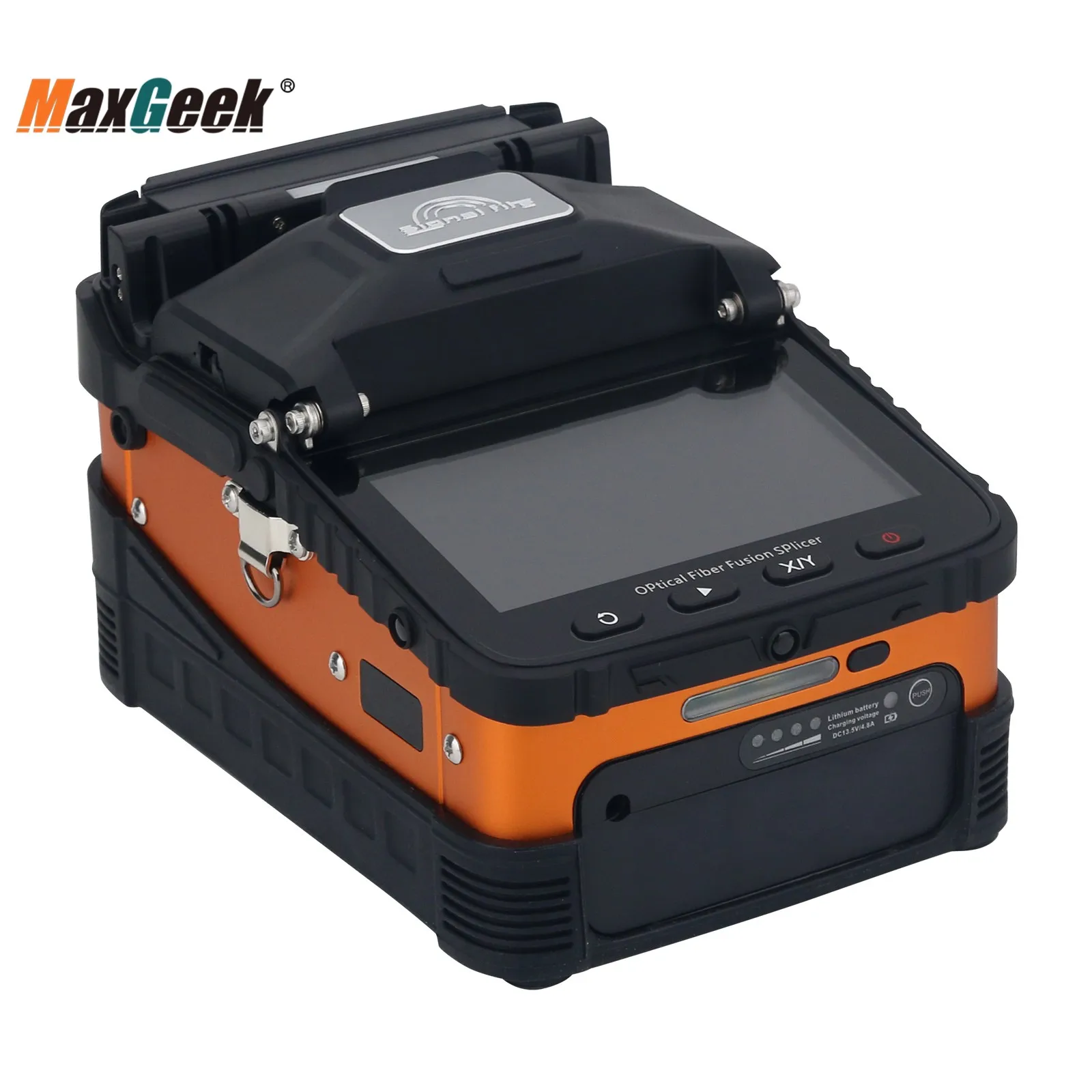 AI-5Pro Optical Fiber Fusion Splicer 6-Motor Auto Focus 8s Splicing with 5-inch Color Screen for Security Monitoring Projects