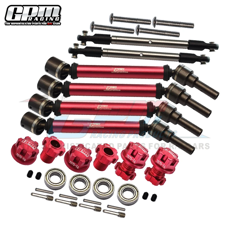 GPM 7075 سبيكة CVD محرك رمح + محول عجلة الجوز ل TRAXXAS 1/10 Maxx + 20 مللي متر RC جزء السيارة