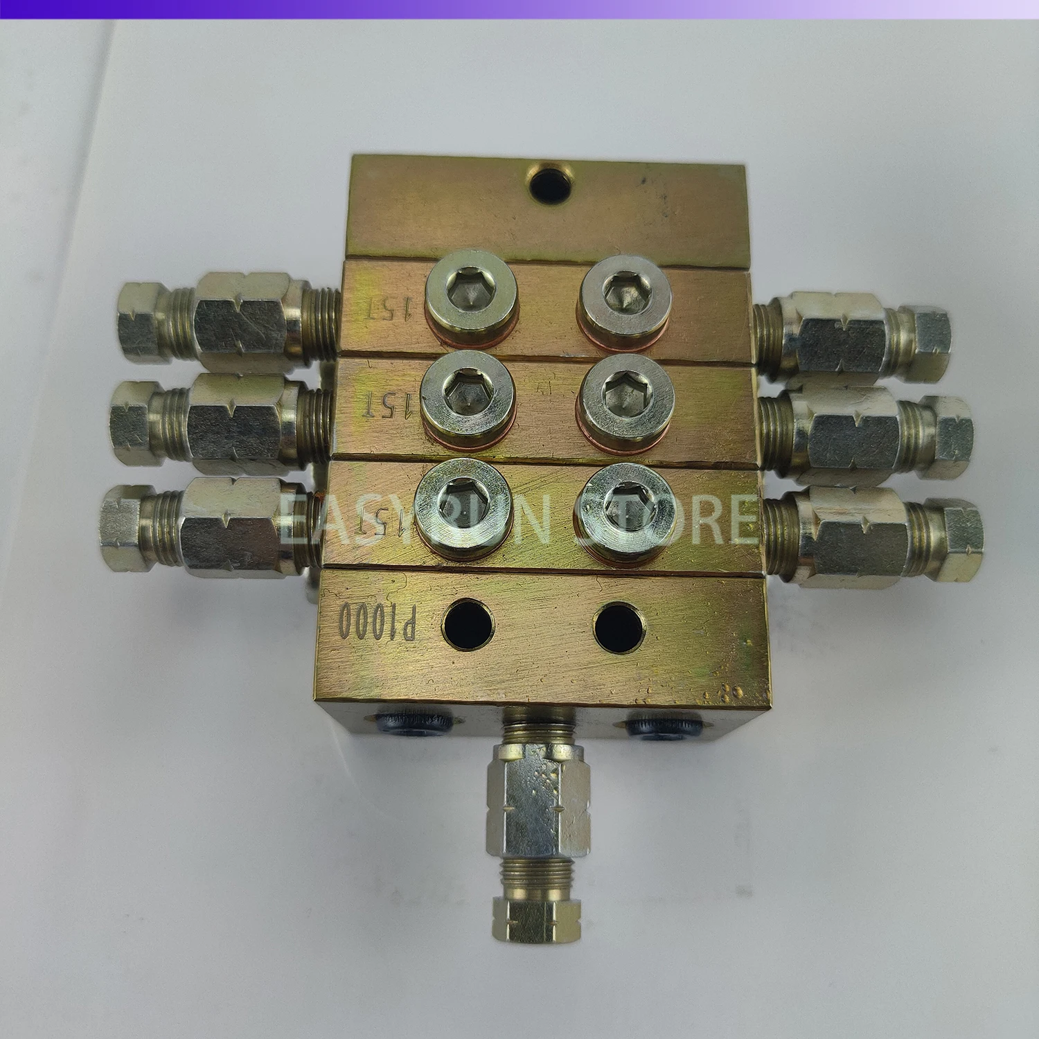 Progressive Feeder Block Lubrication Grease Distributor Resistance Separator Valve 0.16cc/cyc 6 Outlet JPQ-P1000