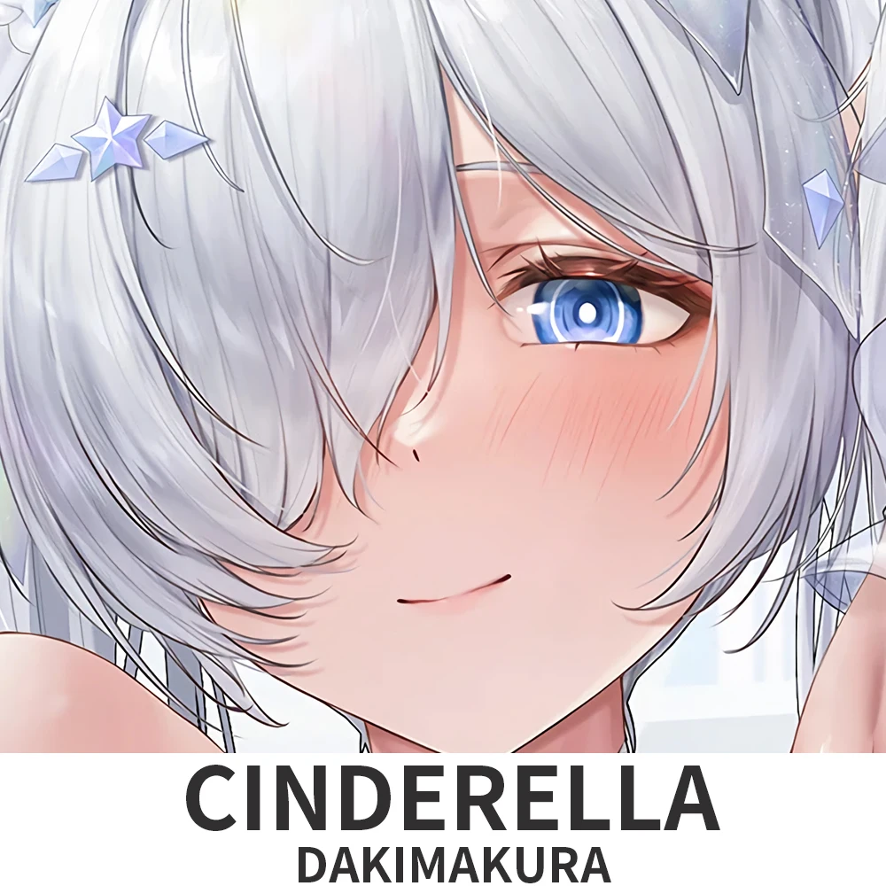 Dakimakura Anime Cinderella Cartoon Figure Printed Pillowcase For Living Room Bedroom