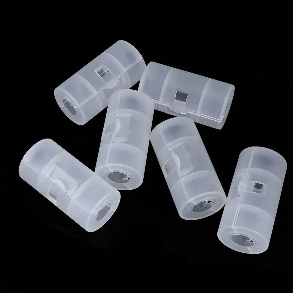 Transparent AA To C Size Batteries Holder Battery Switcher Battery Conversion Box Battery Converter Battery Adapter Case