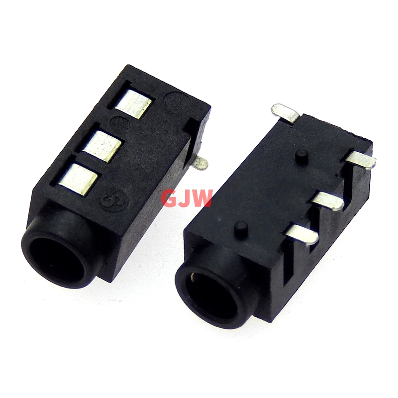 10PCS 3.5mm jack Female Audio Connector 4 Pin SMD DIP Headphone Jack Socket PJ-320 PJ320D Audio Interface Audio Jack Black